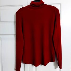 Burgundy turtleneck